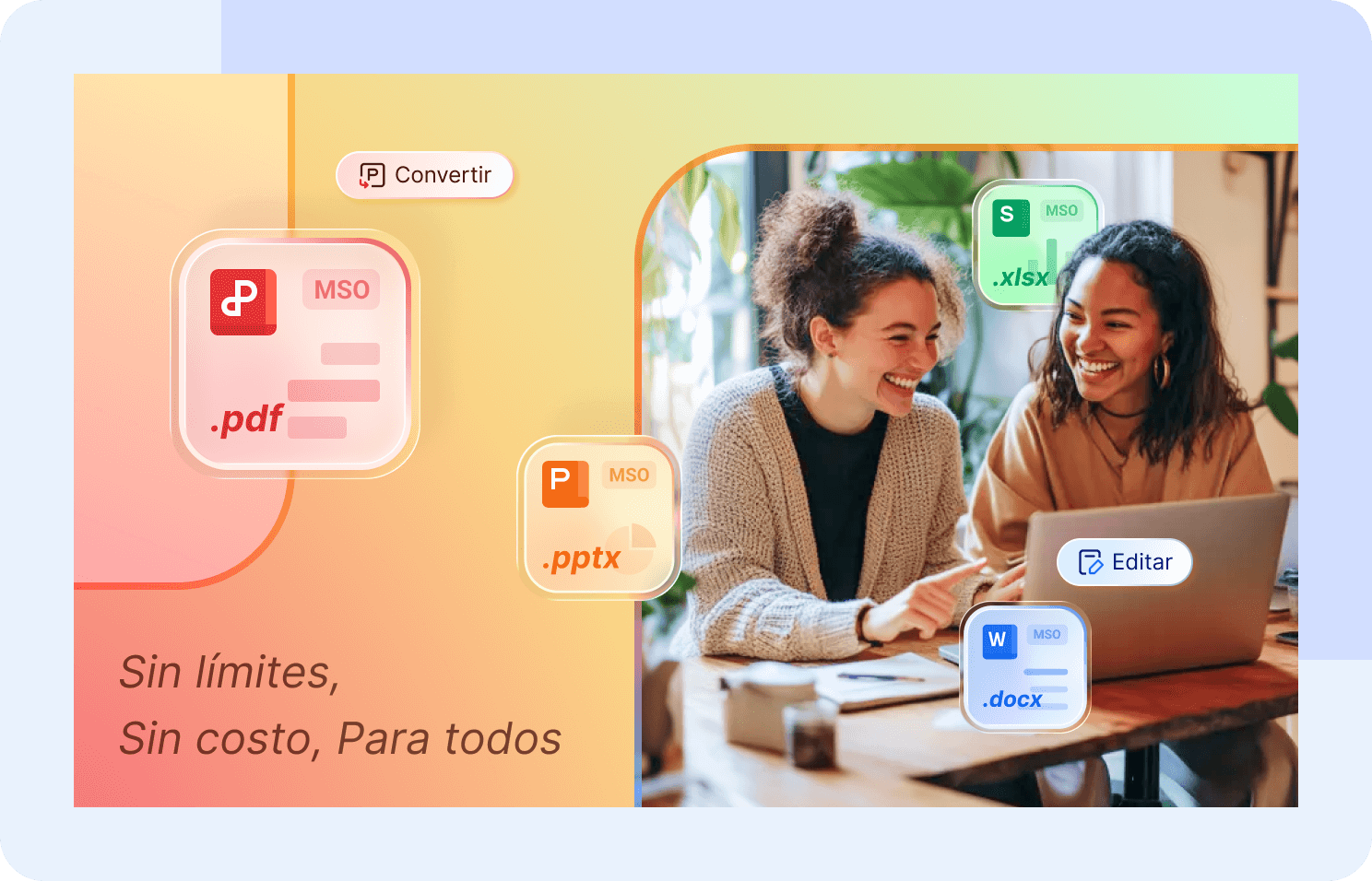 Todo en uno: Excel, PPT, Word y PDF