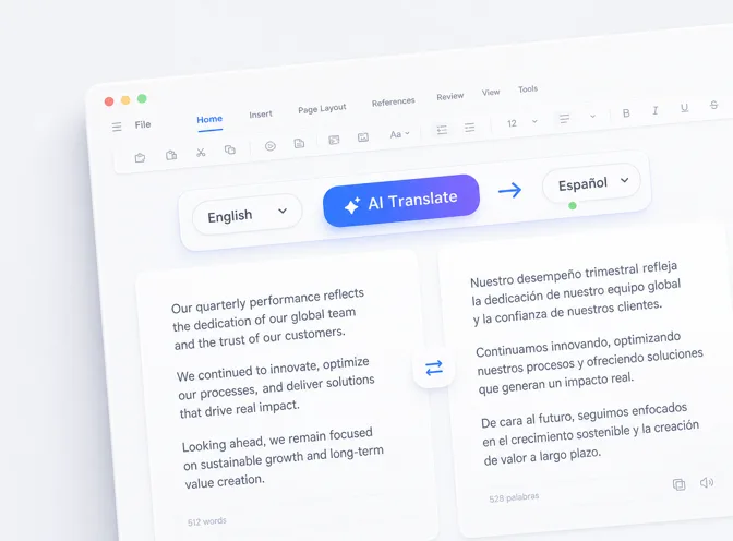 Traduce documentos a más de 100 idiomas