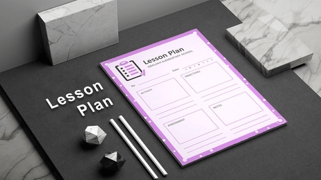 free Word template - Simple Grid Lesson Plan