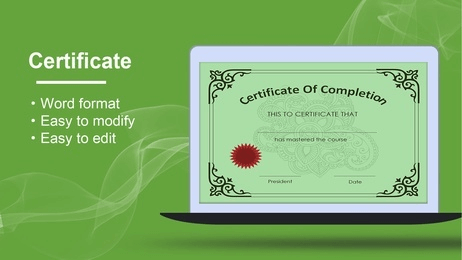 free Word template - Education Degree Certificate