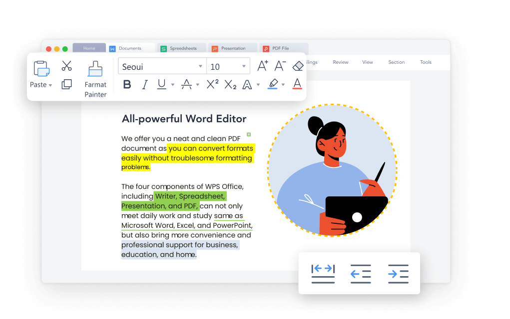 Free editor to create Word doc, docx