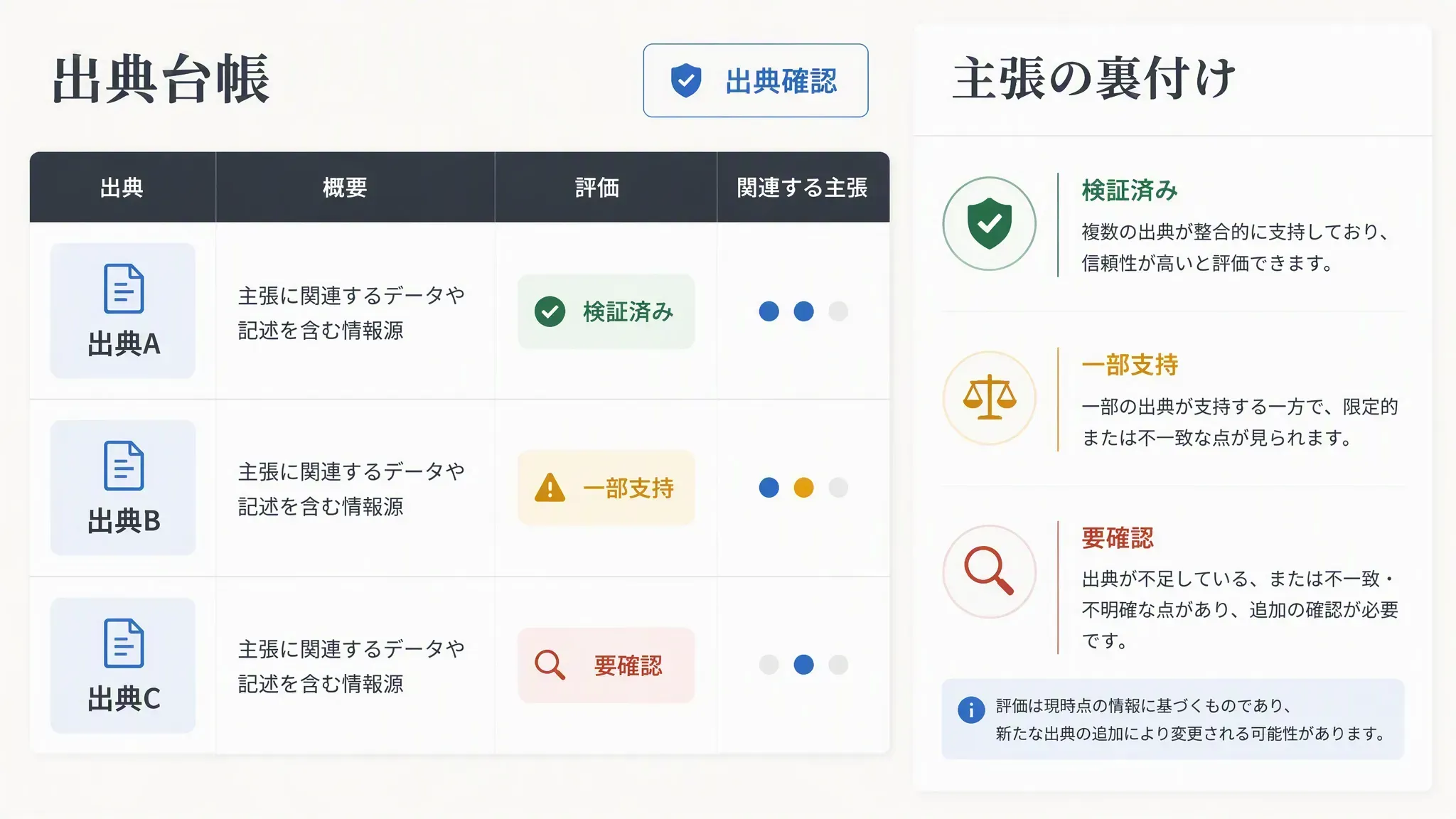 MuseWork 論文ライターが出典の同一性と主張の裏付けを検証