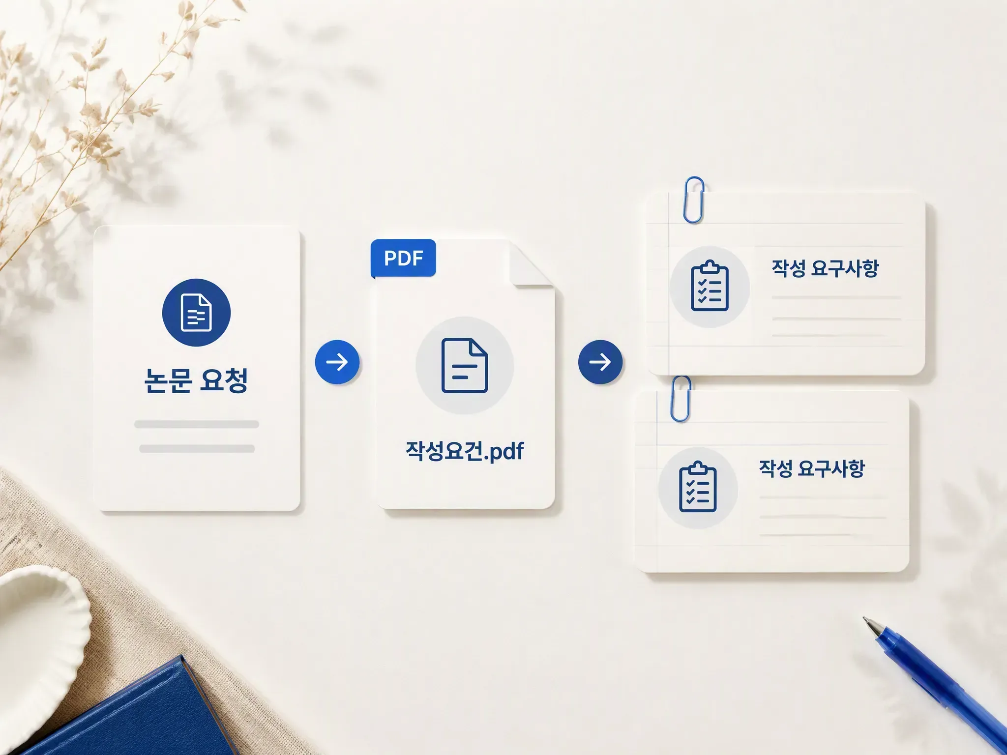 학생이 MuseWork 에세이 라이터에 논문 요청을 입력