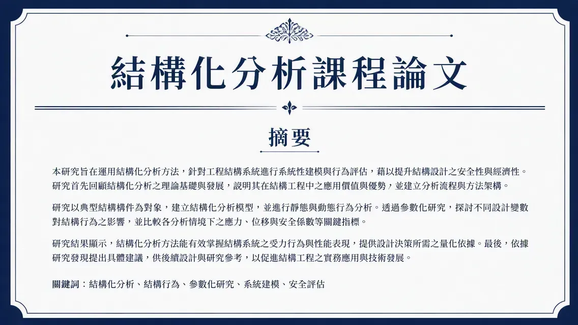 課程論文標題與摘要預覽