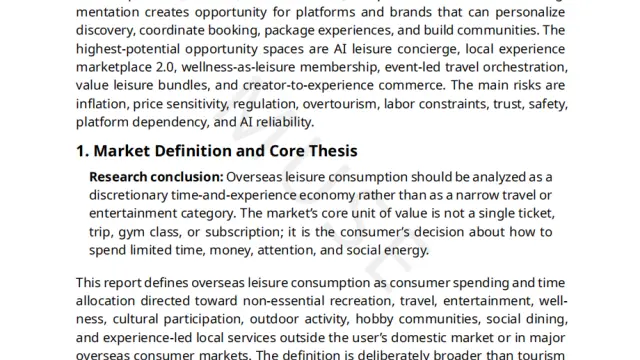 Global Leisure Consumption Market Insights