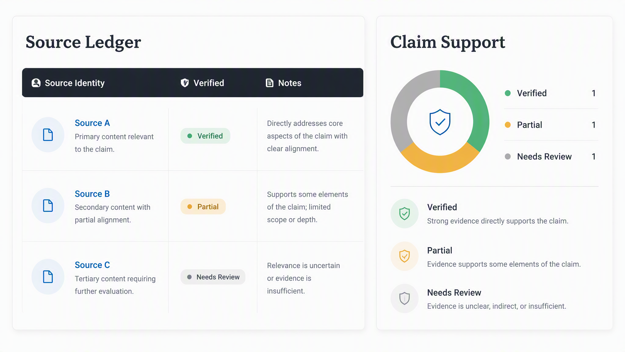 Muse AI paper writer verifying source identity and claim support