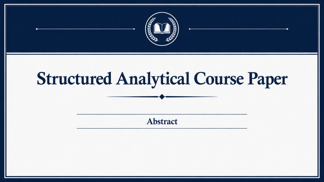 Course paper title and abstract preview