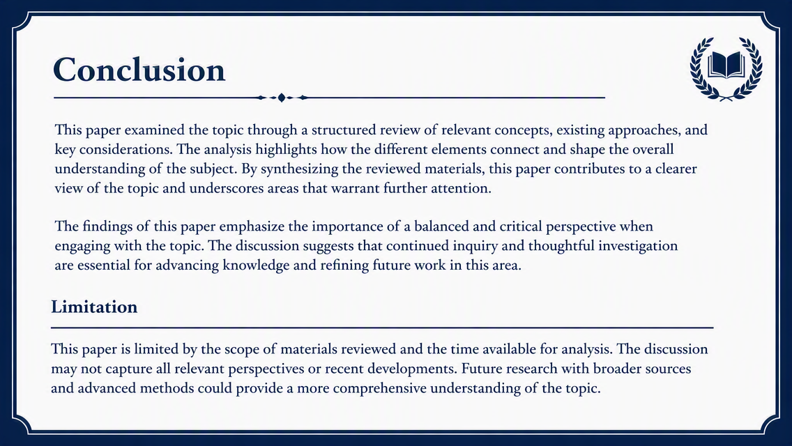Course paper conclusion preview
