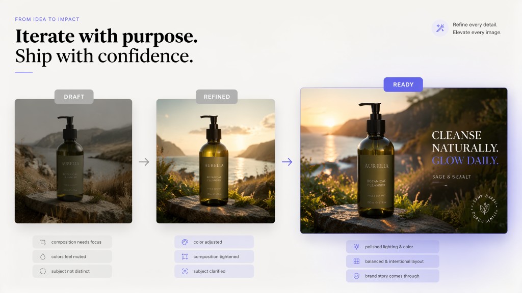Muse AI Image Generator refining generated visuals after user review