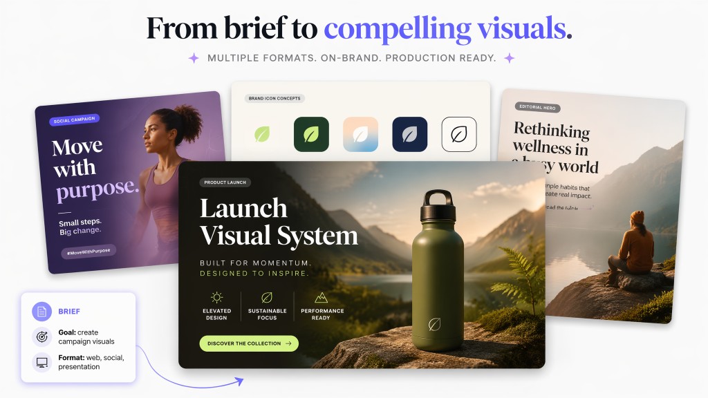 Muse AI Image Generator interface creating polished visuals from a natural language prompt