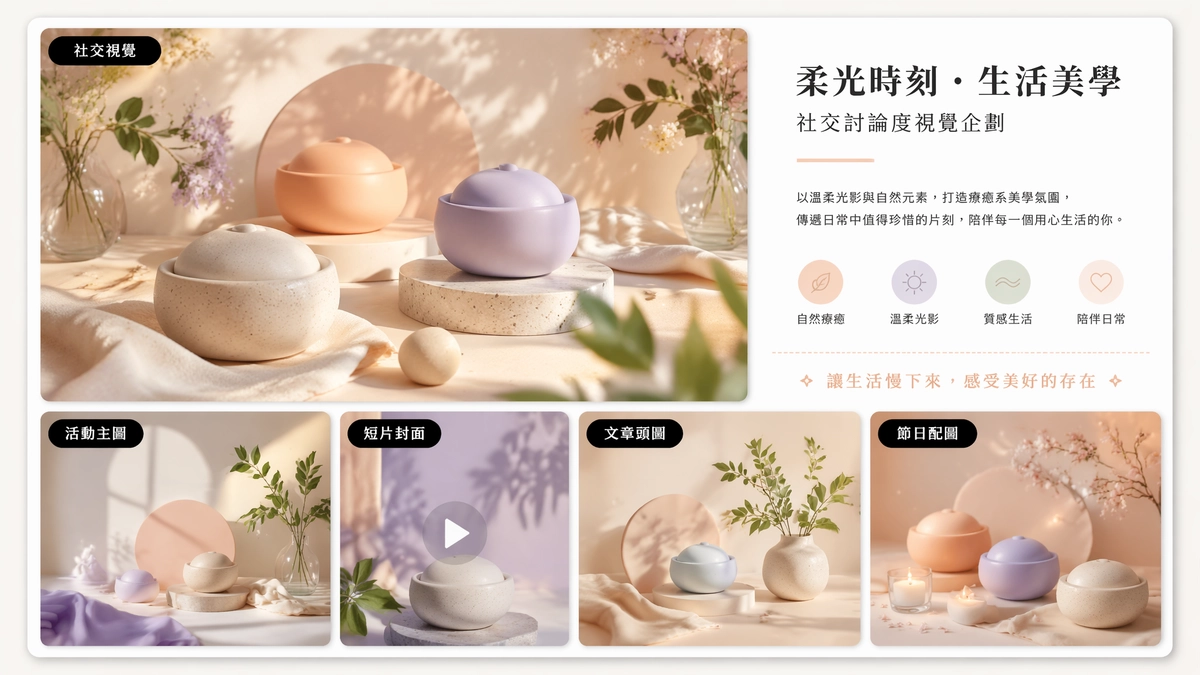 Muse 生成的 AI 圖像套裝,用於社交媒體內容和營銷活動帖子