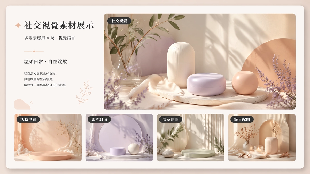 Muse 生成的 AI 圖像套裝，用於社交媒體內容和營銷活動帖子