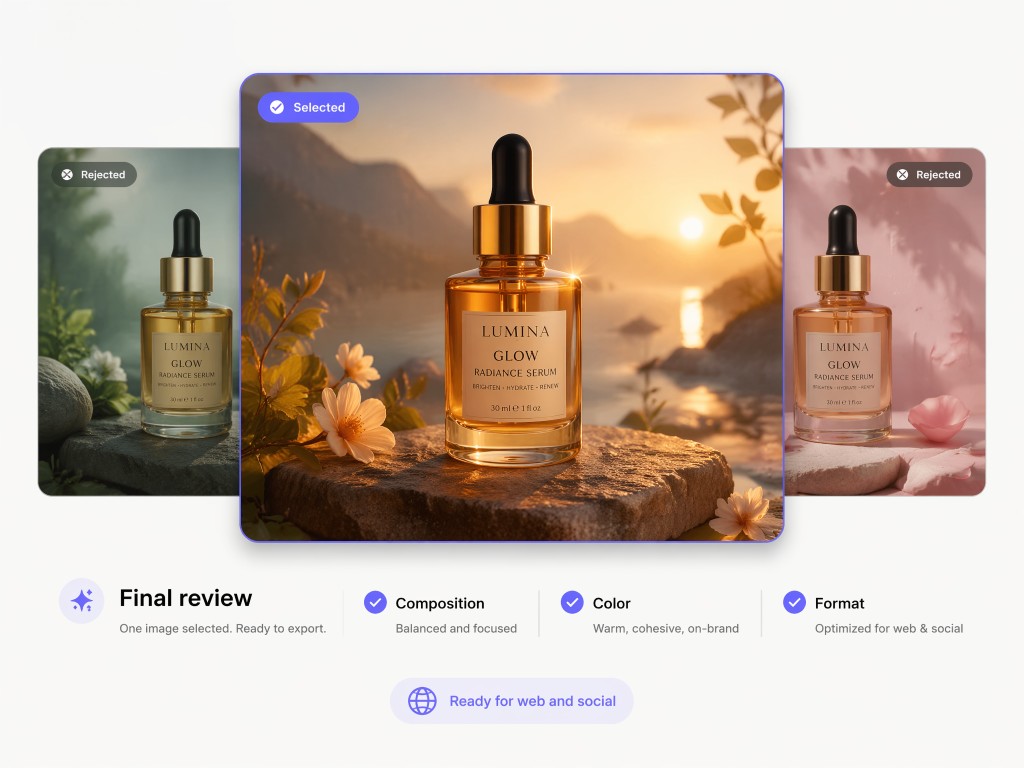 Muse AI Image Generator review and refinement flow before final download
