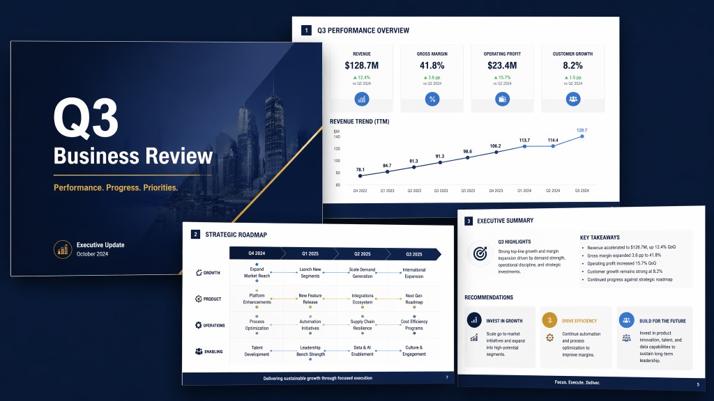 Muse-generated business presentation deck