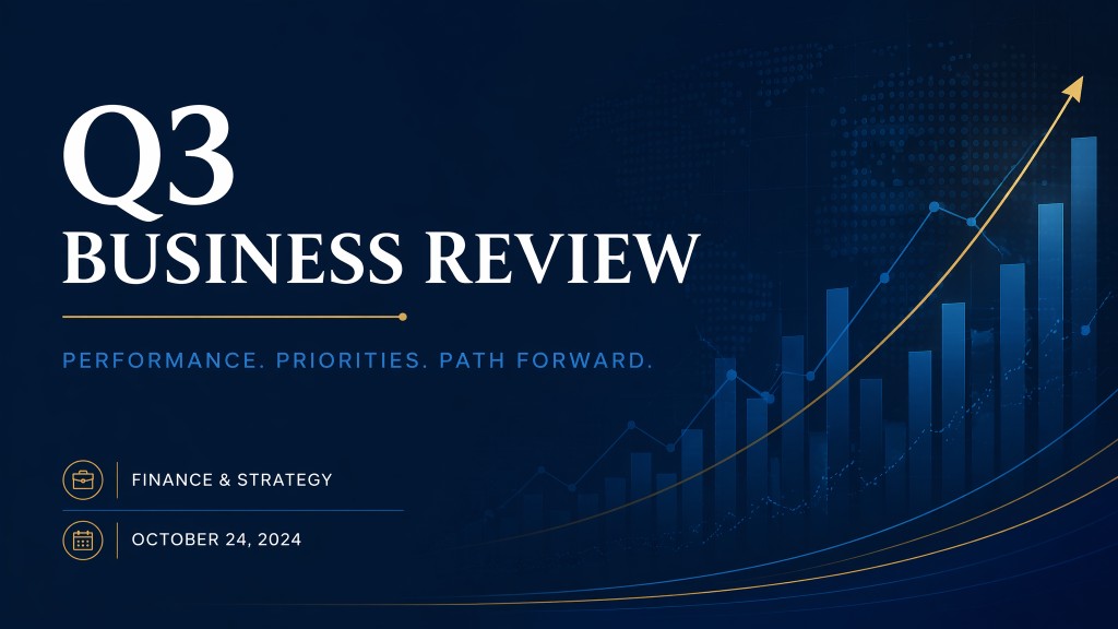 Business deck cover slide variant