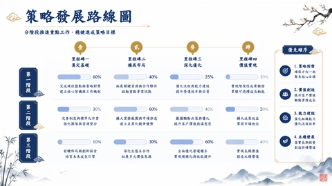 業務彙報路線圖頁變體