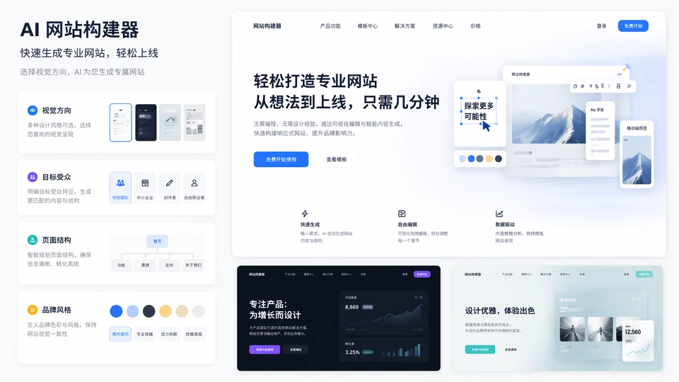Muse 生成 SaaS 落地页 UI 设计方案