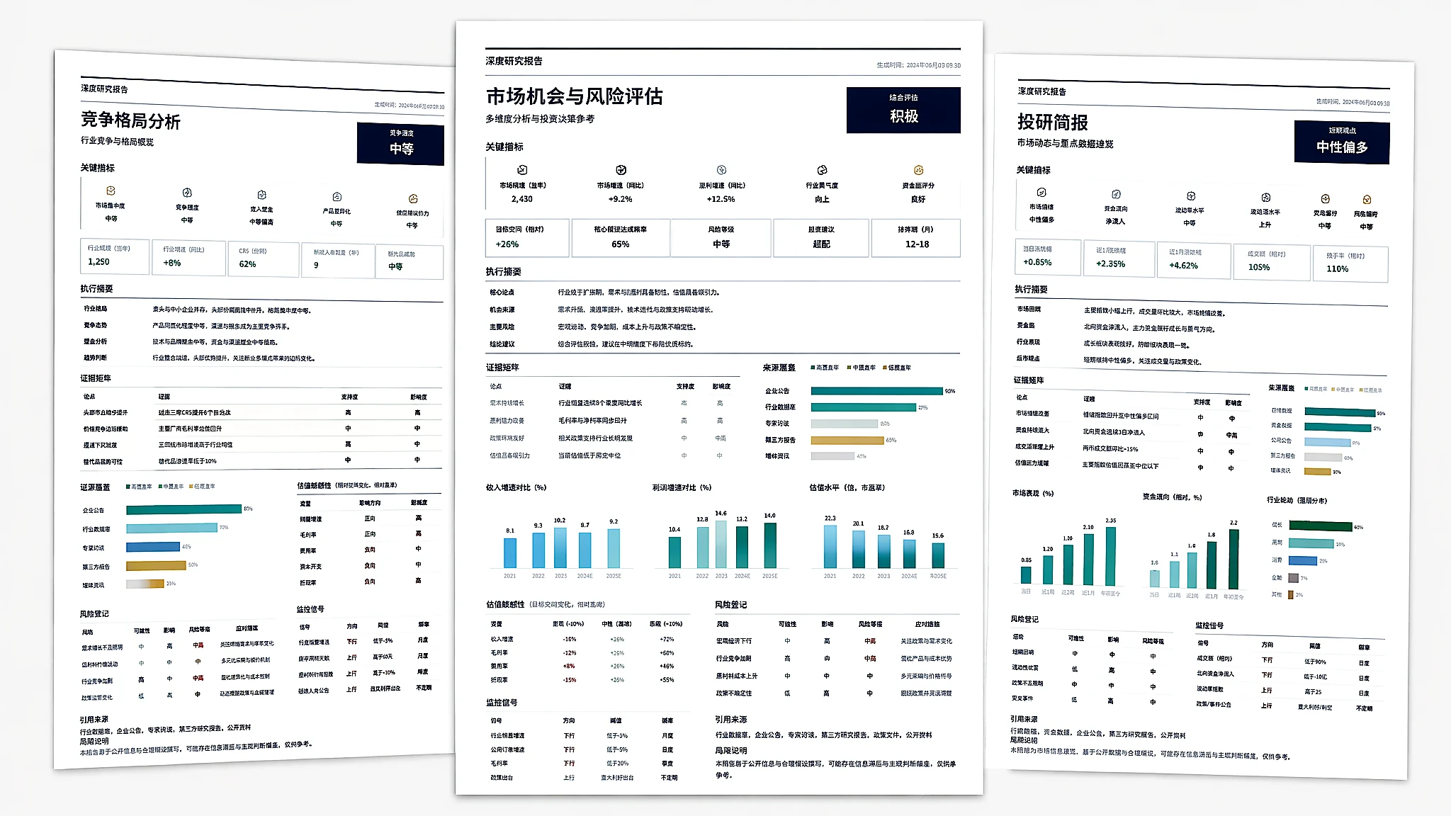 Muse 深度研究展示结构化 AI 报告预览