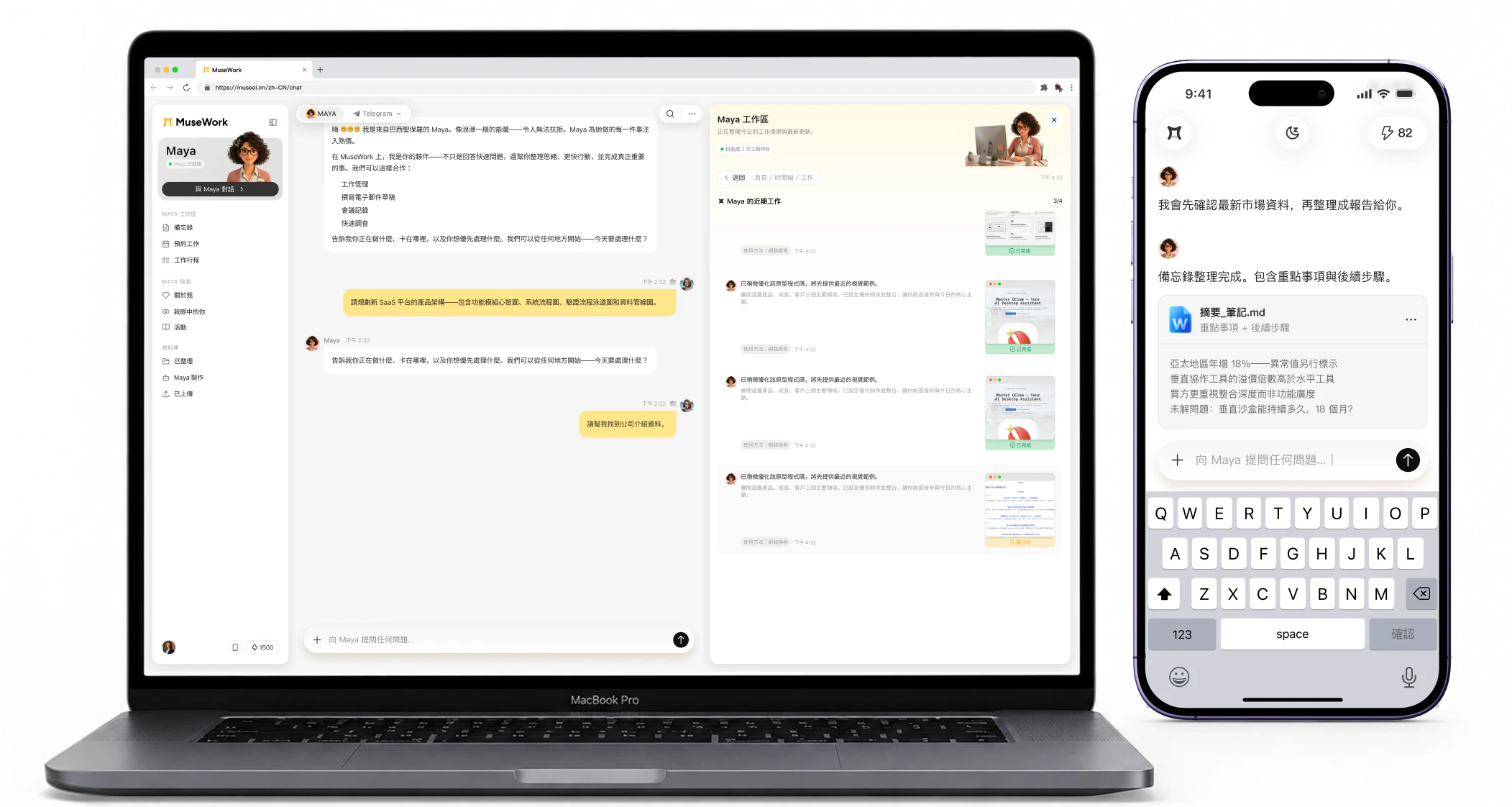 MuseWork product showcase